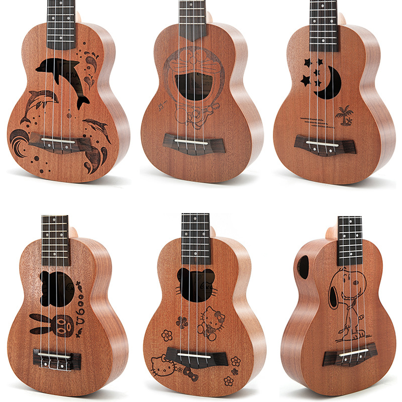 Musical Instrument Hawaiian - 21인치 사펠레 나무 어린이용 만화 캐릭터